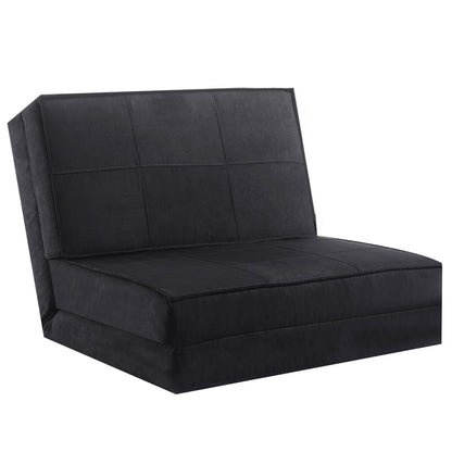 Convertible Lounger Folding Sofa Sleeper Bed, Black Floor Chairs Black at Gallery Canada