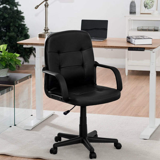 Ergonomic Office Chair with 360-degree Wheels, Black - Gallery Canada
