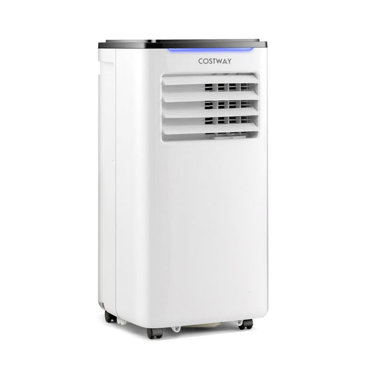 8000/10000 BTU 3-in-1 Portable Air Conditioner with Fan and Dehumidifier Mode-10000 BTU, Black & White - Gallery Canada