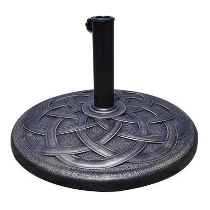 22 Inch Heavy Duty Round Umbrella Base Stand, Bronze Outdoor Umbrella Bases at Gallery Canada