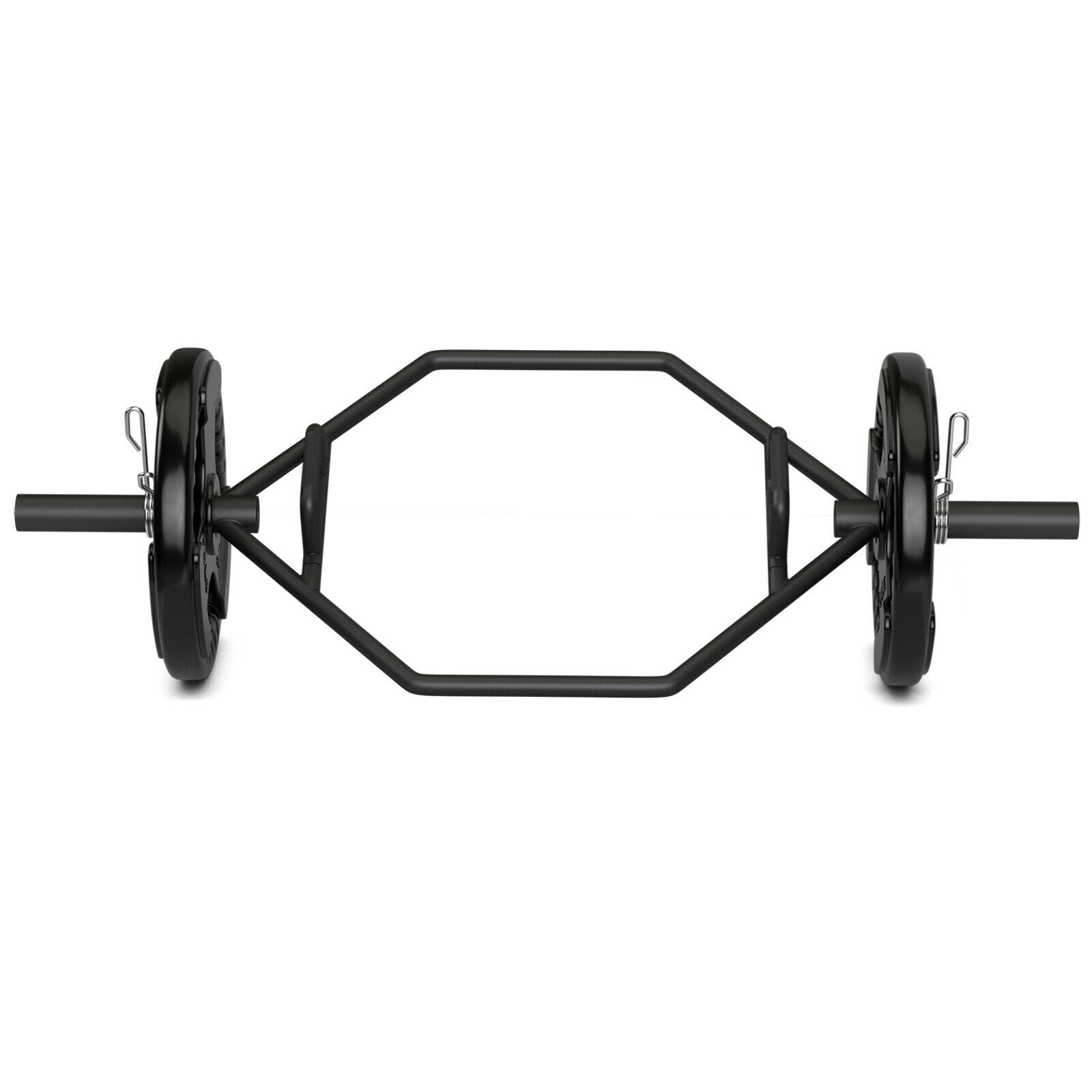 56 Inch Olympic Hexagon Deadlift Trap Bar with Folding Grips Powerlifting, Black Benches Racks & Bars at Gallery Canada