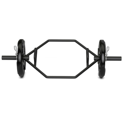 56 Inch Olympic Hexagon Deadlift Trap Bar with Folding Grips Powerlifting, Black Benches Racks & Bars at Gallery Canada