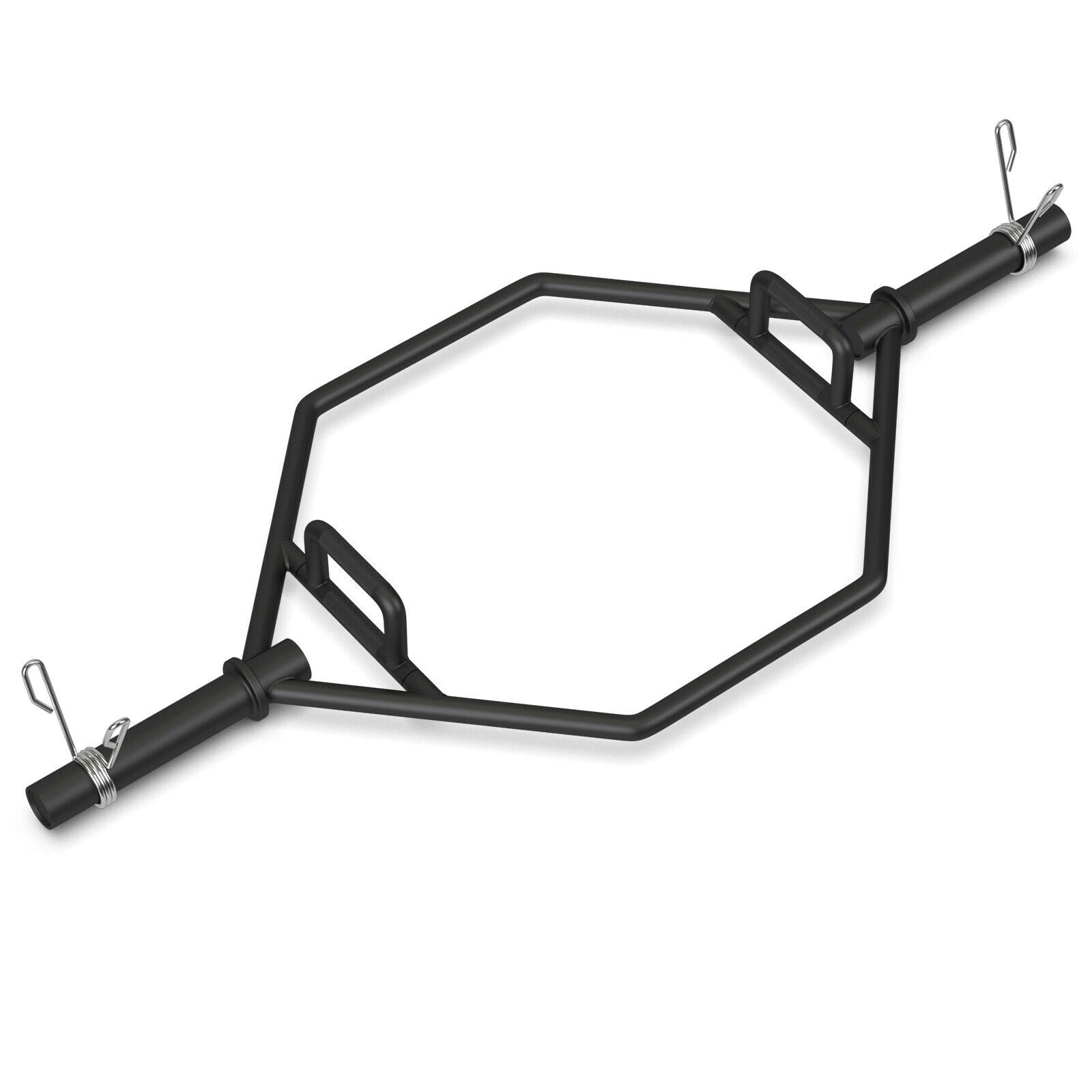 56 Inch Olympic Hexagon Deadlift Trap Bar with Folding Grips Powerlifting, Black Benches Racks & Bars at Gallery Canada