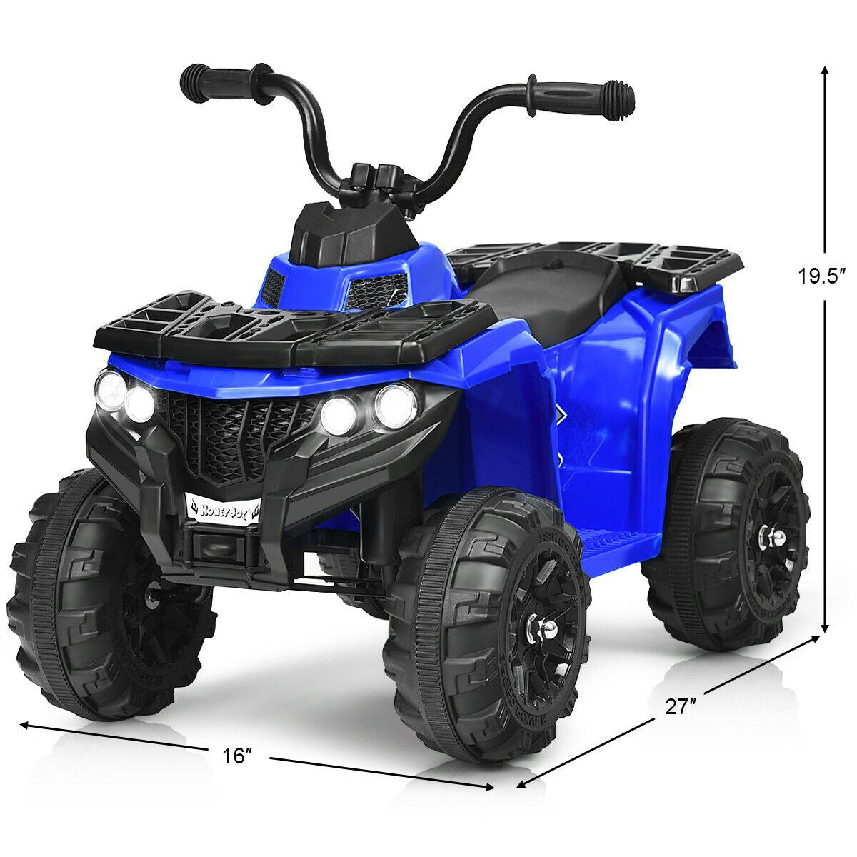 6V Battery Powered Kids Electric Ride on ATV, Blue Powered Ride On Toys at Gallery Canada