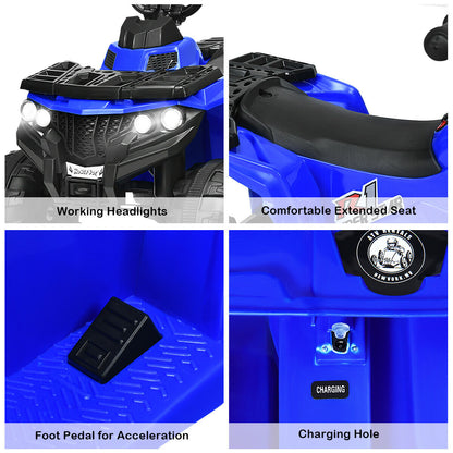 6V Battery Powered Kids Electric Ride on ATV, Blue Powered Ride On Toys at Gallery Canada