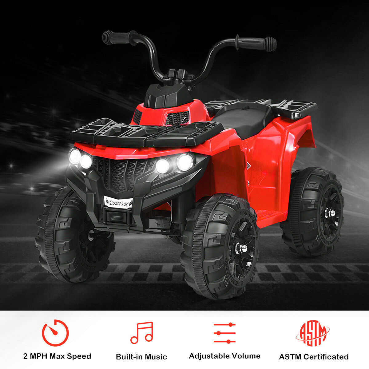 6V Battery Powered Kids Electric Ride on ATV, Red Powered Ride On Toys at Gallery Canada