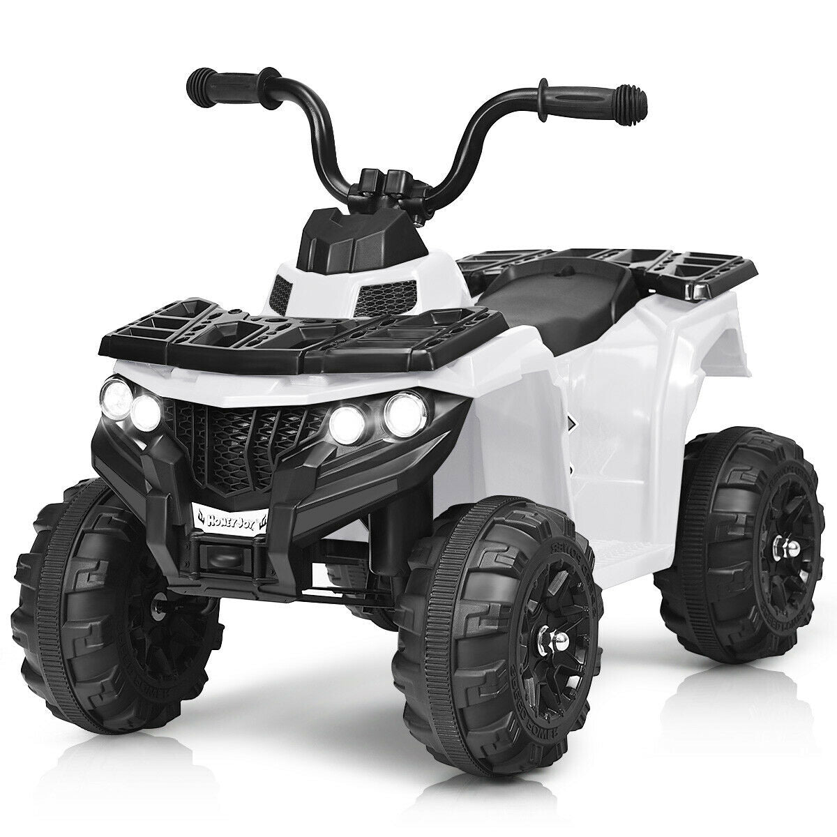 6V Battery Powered Kids Electric Ride on ATV, White Powered Ride On Toys White at Gallery Canada