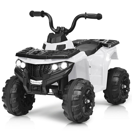 6V Battery Powered Kids Electric Ride on ATV, White Powered Ride On Toys White at Gallery Canada
