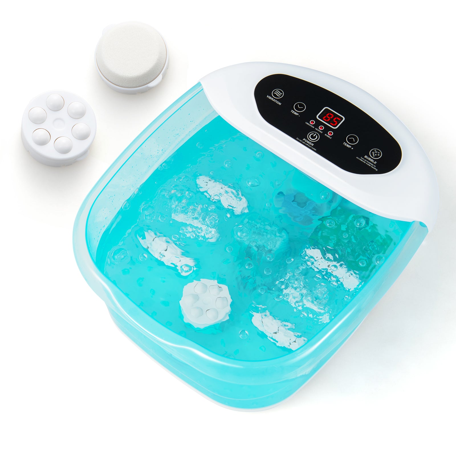 Foot Spa Massager Tub with Removable Pedicure Stone and Massage Beads, Turquoise Foot Massager Turquoise at Gallery Canada