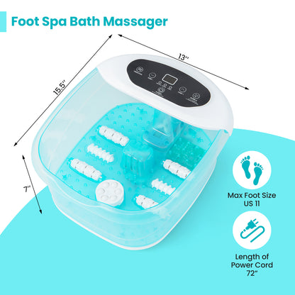 Foot Spa Massager Tub with Removable Pedicure Stone and Massage Beads, Turquoise Foot Massager at Gallery Canada