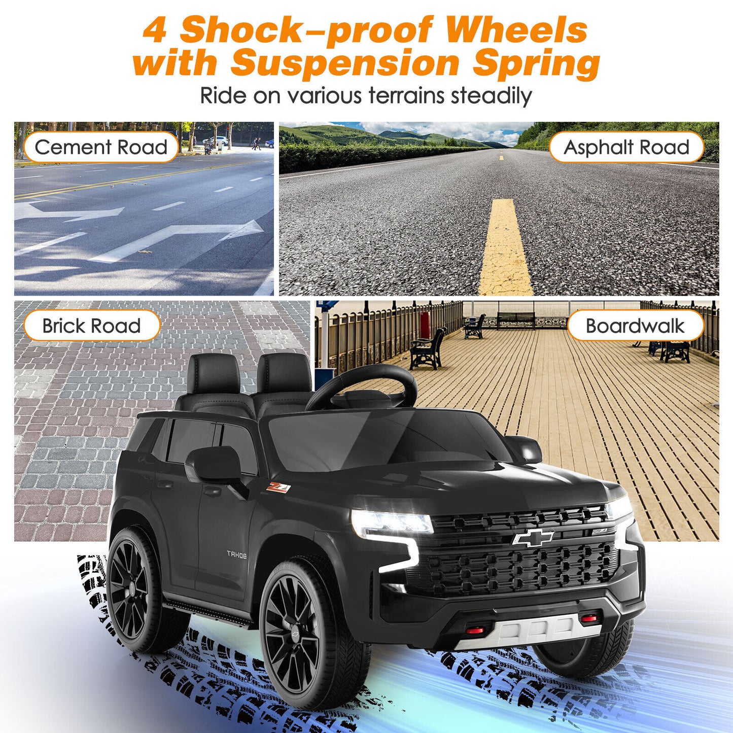 12V Kids Ride on Car with 2.4G Remote Control, Black Powered Ride On Toys at Gallery Canada