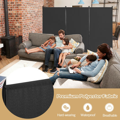 3-Panel Folding Privacy Screen, Office Room Divider, Black Room Dividers at Gallery Canada