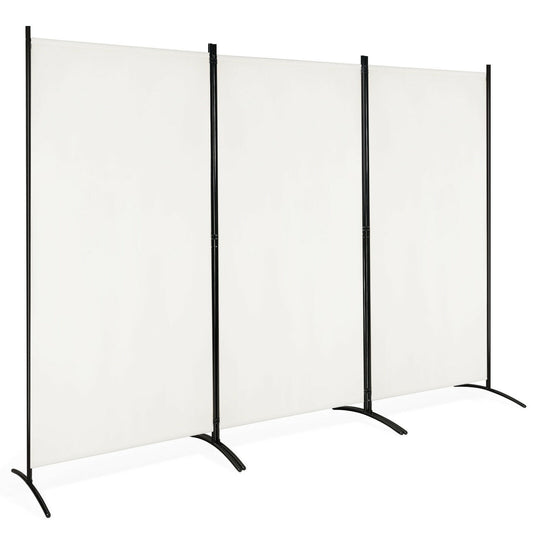 3-Panel Folding Privacy Partition Screen, White Room Dividers White at Gallery Canada