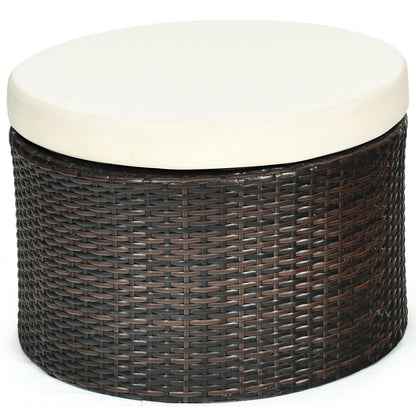 Patio Round Daybed Rattan Furniture Sets with Canopy, White Patio Furniture Sets at Gallery Canada