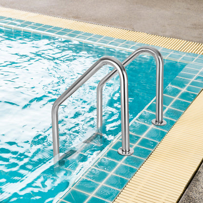 3-Step Stainless Steel Swimming Pool Ladder with Anti-Slip Step, Silver Swimming Pools at Gallery Canada