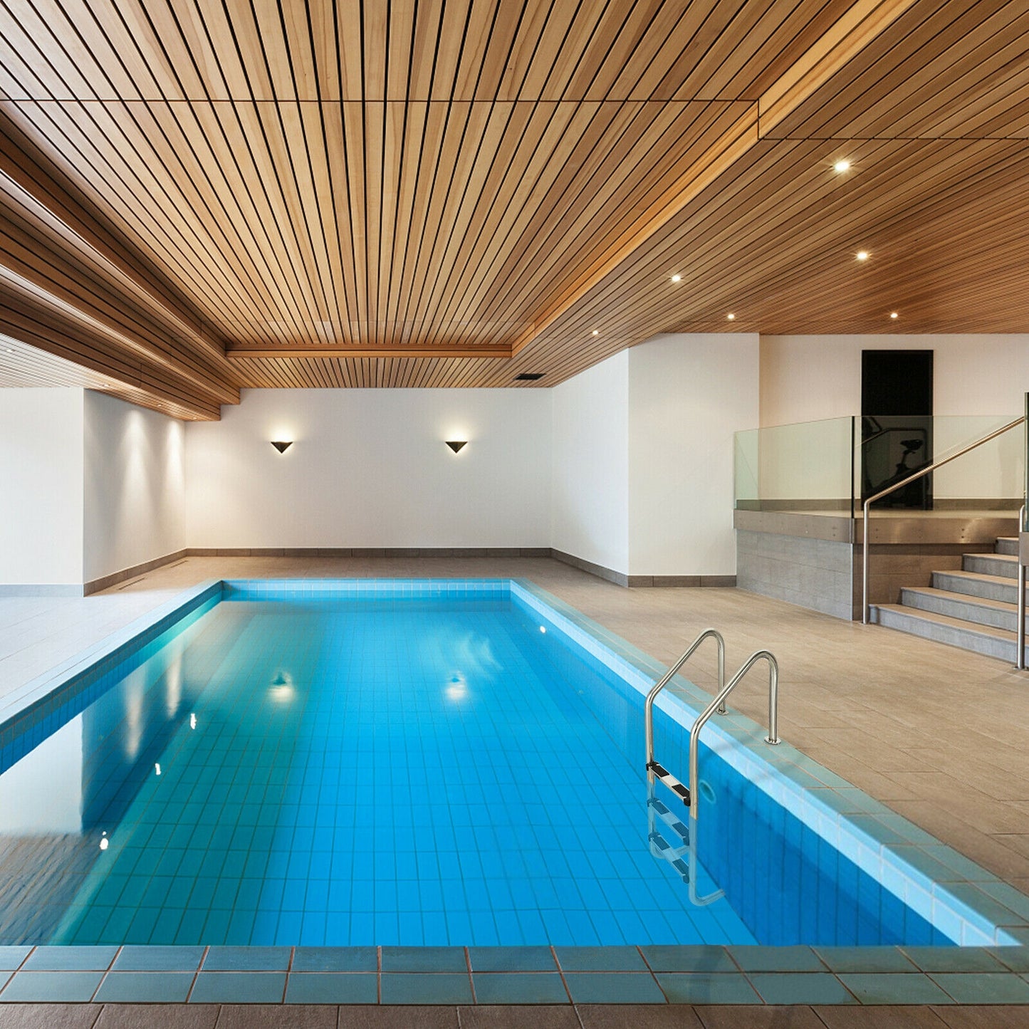 3-Step Stainless Steel Swimming Pool Ladder with Anti-Slip Step, Silver Swimming Pools at Gallery Canada