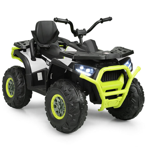 Kids Electric 4-Wheeler ATV Quad, 12 V, MP3, LED Lights, White