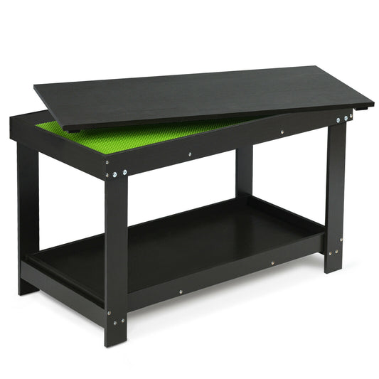 Multifunctional Wood Kids Activity Play Table, Dark Brown Kids Table & Chair Sets Dark Brown at Gallery Canada