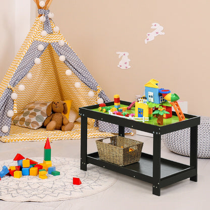 Multifunctional Wood Kids Activity Play Table, Dark Brown Kids Table & Chair Sets at Gallery Canada