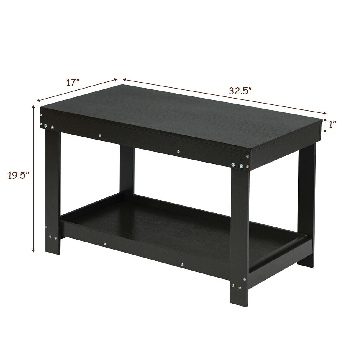 Multifunctional Wood Kids Activity Play Table, Dark Brown Kids Table & Chair Sets at Gallery Canada