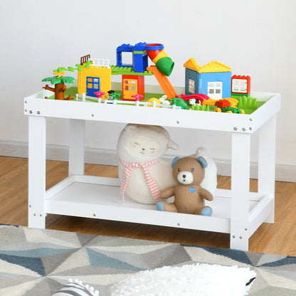 Solid Multifunctional Wood Kids Activity Play Table, White Kids Table & Chair Sets at Gallery Canada