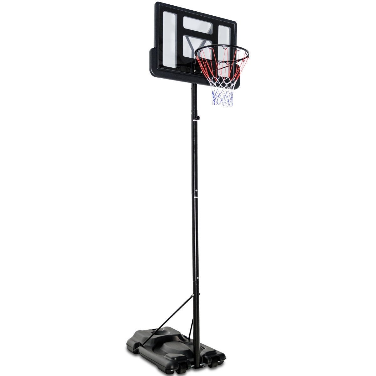 Height Adjustable Portable Shatterproof Backboard Basketball Hoop with 2 Nets, Black Sport Equipments at Gallery Canada
