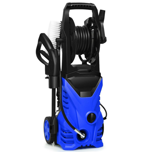 1800W 2030PSI Electric Pressure Washer Cleaner with Hose Reel, Blue Pressure Washers Blue at Gallery Canada