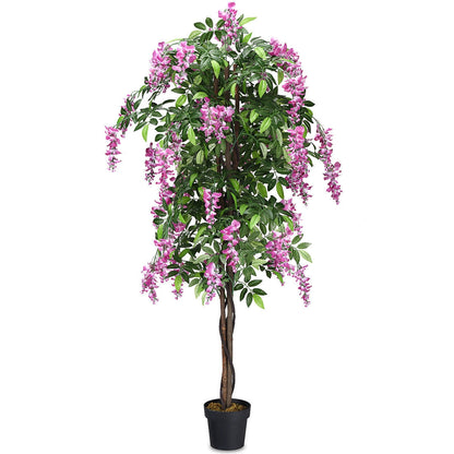6-Feet Artificial Wisteria Silk Indoor-Outdoor Tree-1pieces, Green Faux Plants at Gallery Canada