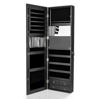 Multipurpose Storage Cabinet with 4 Drawers, Black Jewelry Armoires Black at Gallery Canada