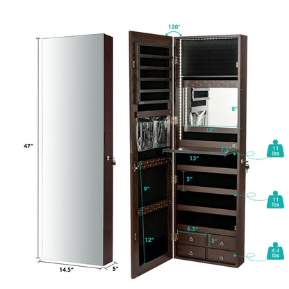 Multipurpose Storage Cabinet with 4 Drawers, Brown Jewelry Armoires at Gallery Canada