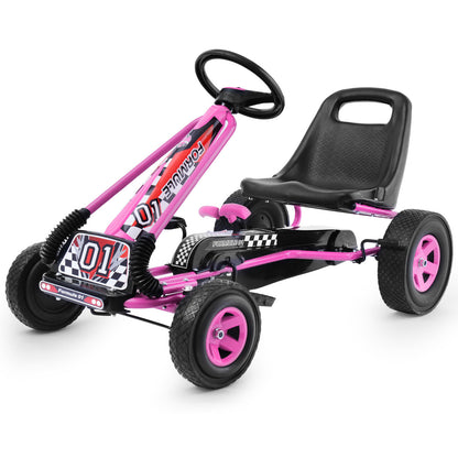4 Wheels Kids Ride On Pedal Powered Bike Go Kart Racer Car Outdoor Play Toy, Pink Powered Ride On Toys at Gallery Canada
