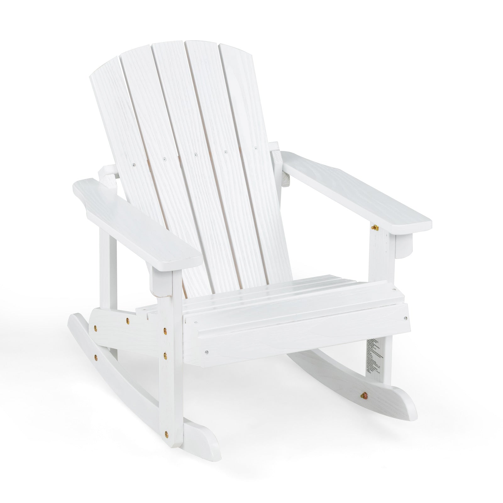 Outdoor Wooden Kid Adirondack Rocking Chair with Slatted Seat, White Kids Chairs & Seating at Gallery Canada