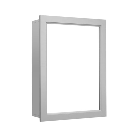 Wall-Mounted Mirrored Medicine Cabinet, Gray - Gallery Canada