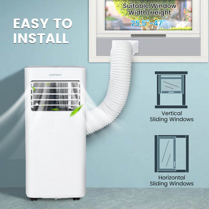 4-in-1 8000 BTU Air Conditioner with Cool Fan Dehumidifier and Sleep Mode, White Portable Air Conditioners at Gallery Canada