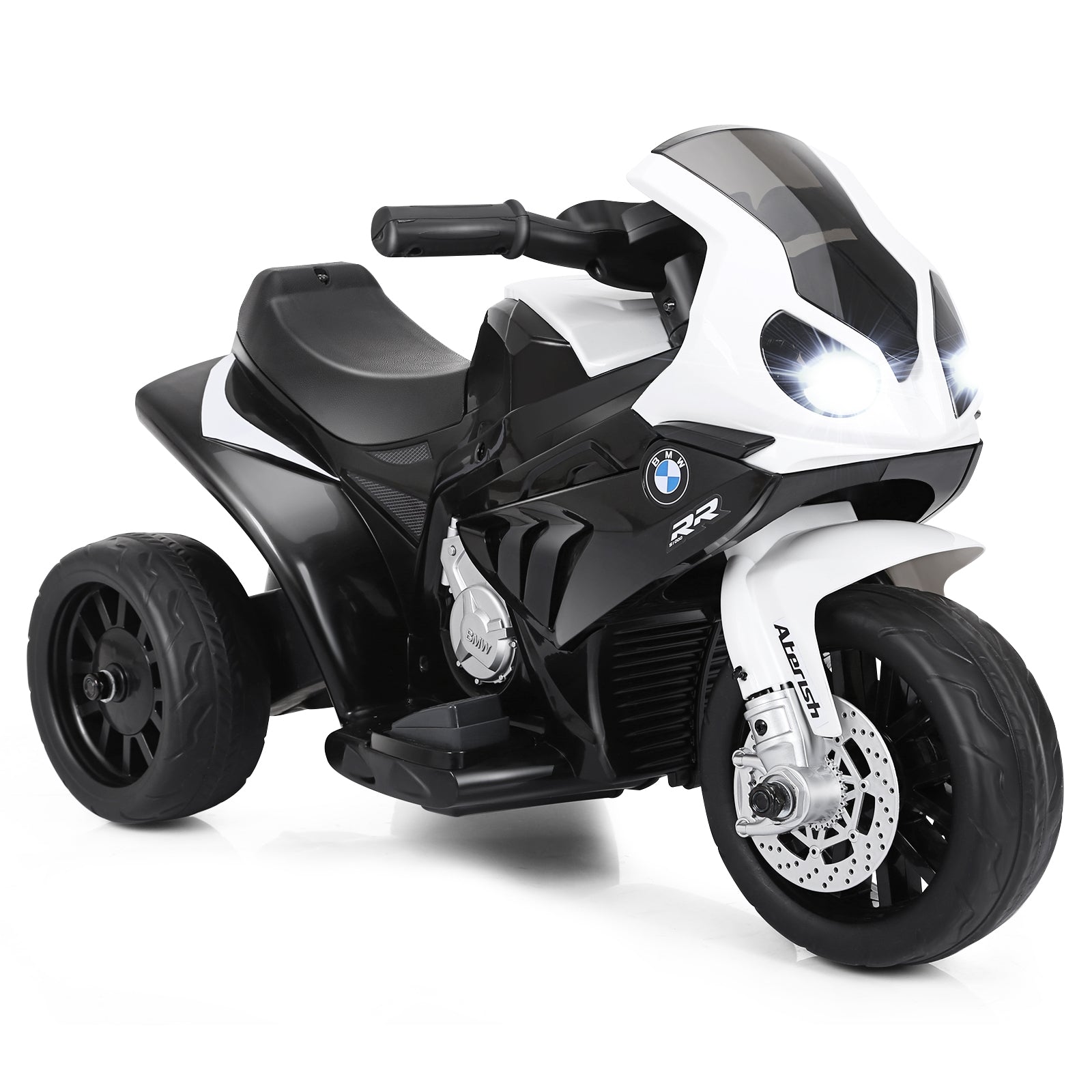 6V Kids 3 Wheel Electric Motorcycle, Black Powered Ride On Toys Black at Gallery Canada