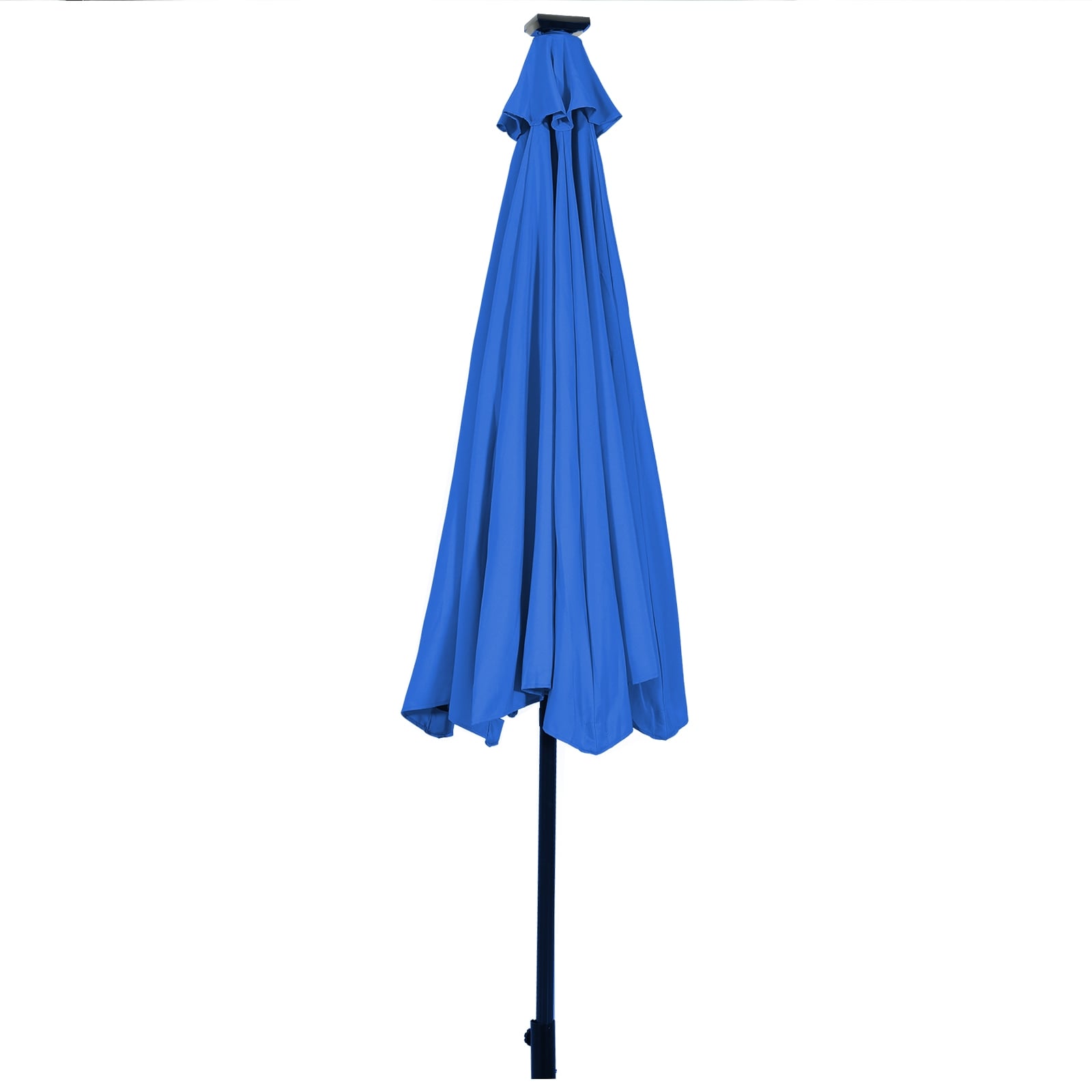 10' Solar LED Patio Umbrella, Tilt Crank, Blue Outdoor Umbrellas at Gallery Canada