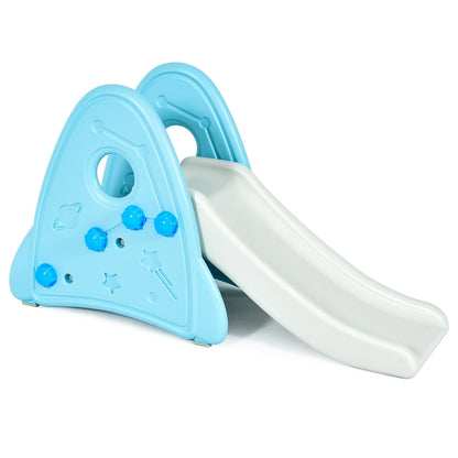 Freestanding Baby Slide Indoor First Play Climber Slide Set for Boys Girls, Blue Climbers & Slides Blue at Gallery Canada