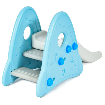 Freestanding Baby Slide Indoor First Play Climber Slide Set for Boys Girls, Blue Climbers & Slides at Gallery Canada