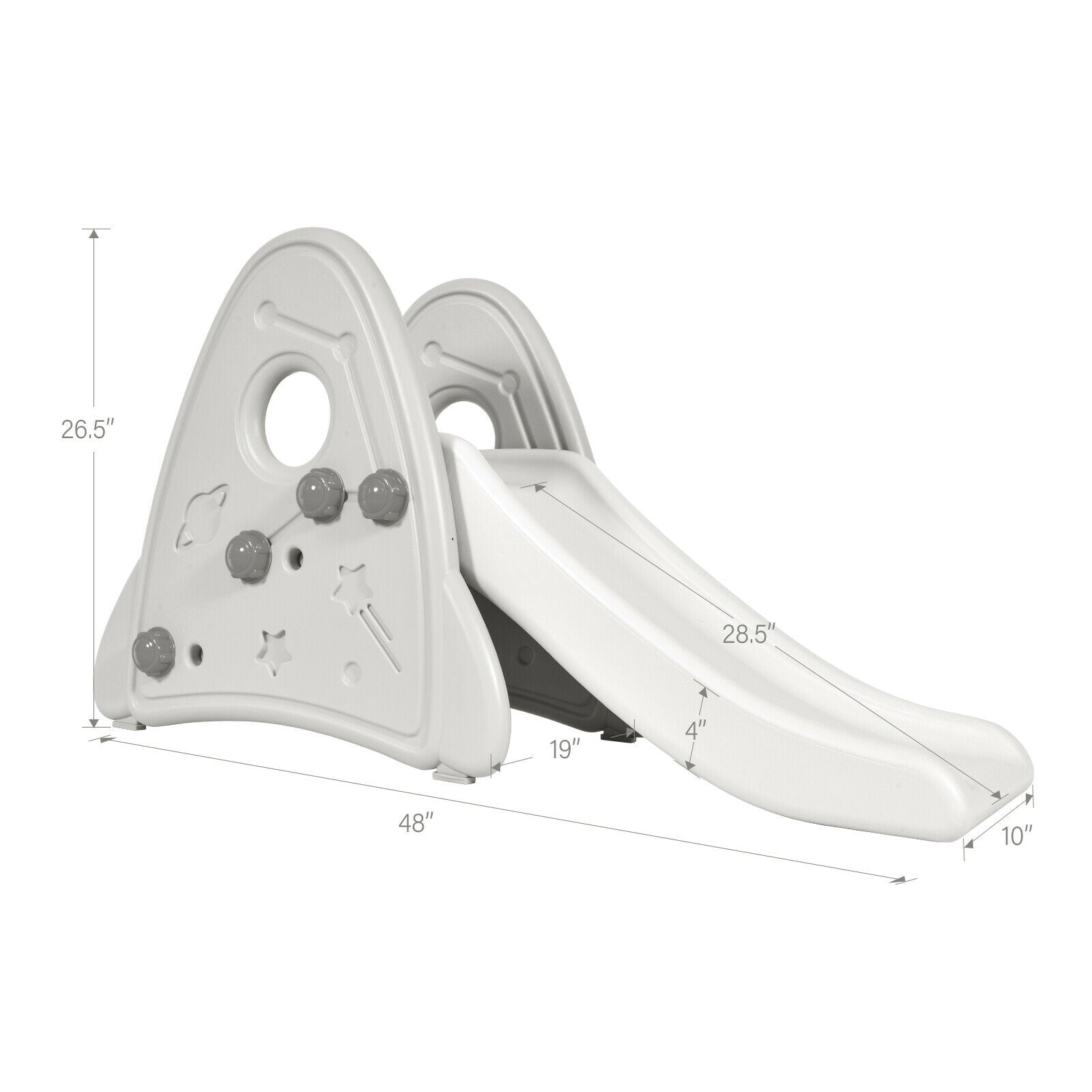 Freestanding Baby Slide Indoor First Play Climber Slide Set for Boys Girls, Gray Climbers & Slides at Gallery Canada