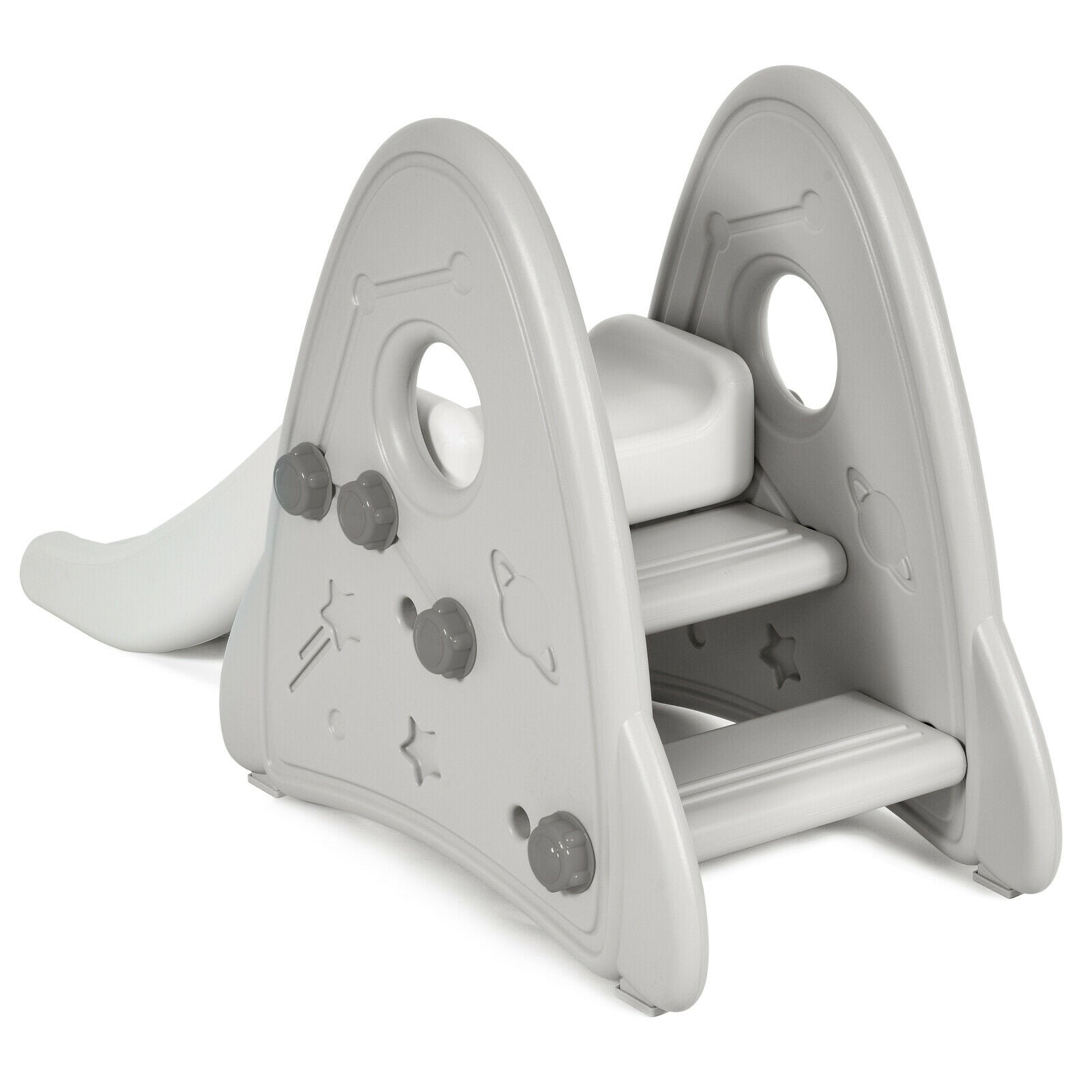 Freestanding Baby Slide Indoor First Play Climber Slide Set for Boys Girls, Gray Climbers & Slides at Gallery Canada