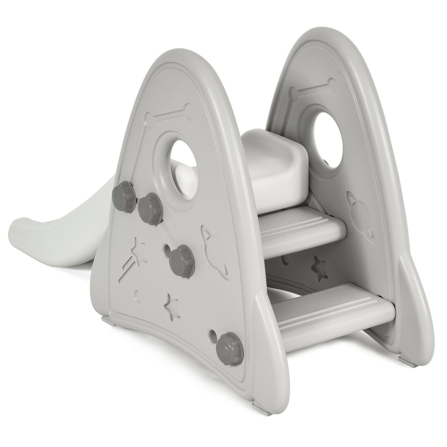 Freestanding Baby Slide Indoor First Play Climber Slide Set for Boys Girls, Gray Climbers & Slides at Gallery Canada