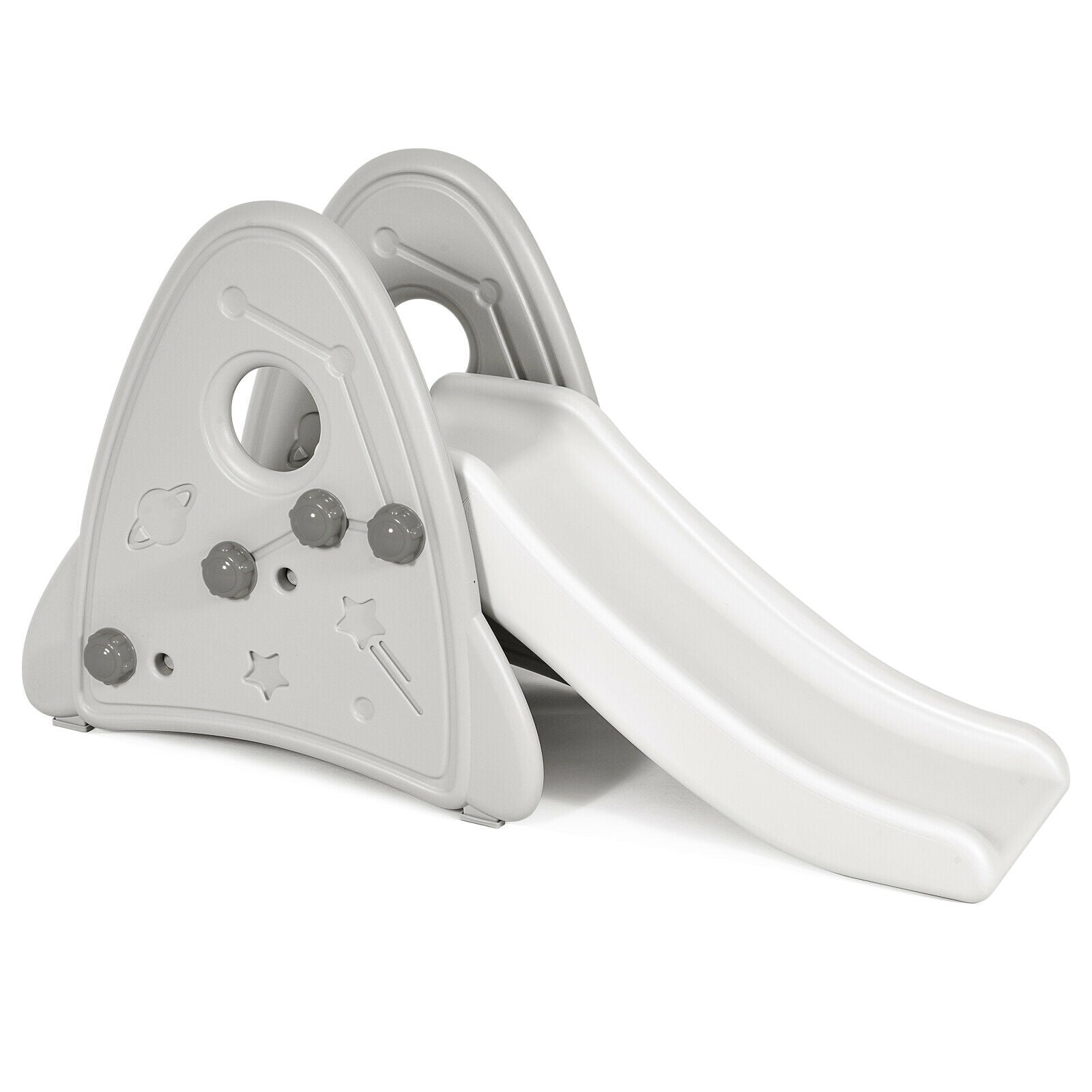 Freestanding Baby Slide Indoor First Play Climber Slide Set for Boys Girls, Gray Climbers & Slides at Gallery Canada