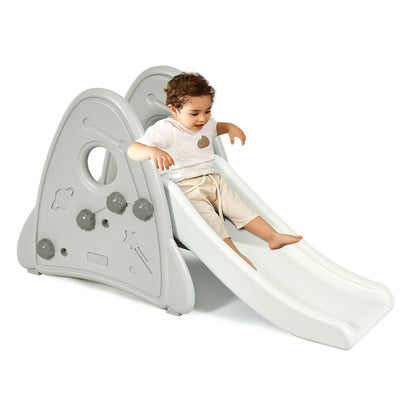Freestanding Baby Slide Indoor First Play Climber Slide Set for Boys Girls, Gray Climbers & Slides at Gallery Canada