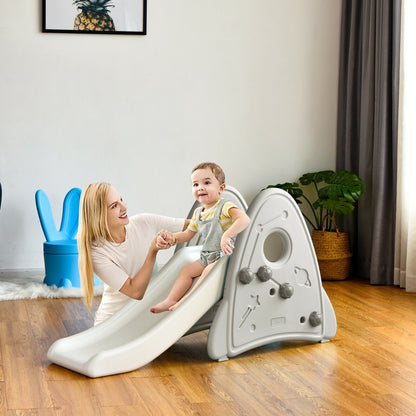 Freestanding Baby Slide Indoor First Play Climber Slide Set for Boys Girls, Gray Climbers & Slides at Gallery Canada