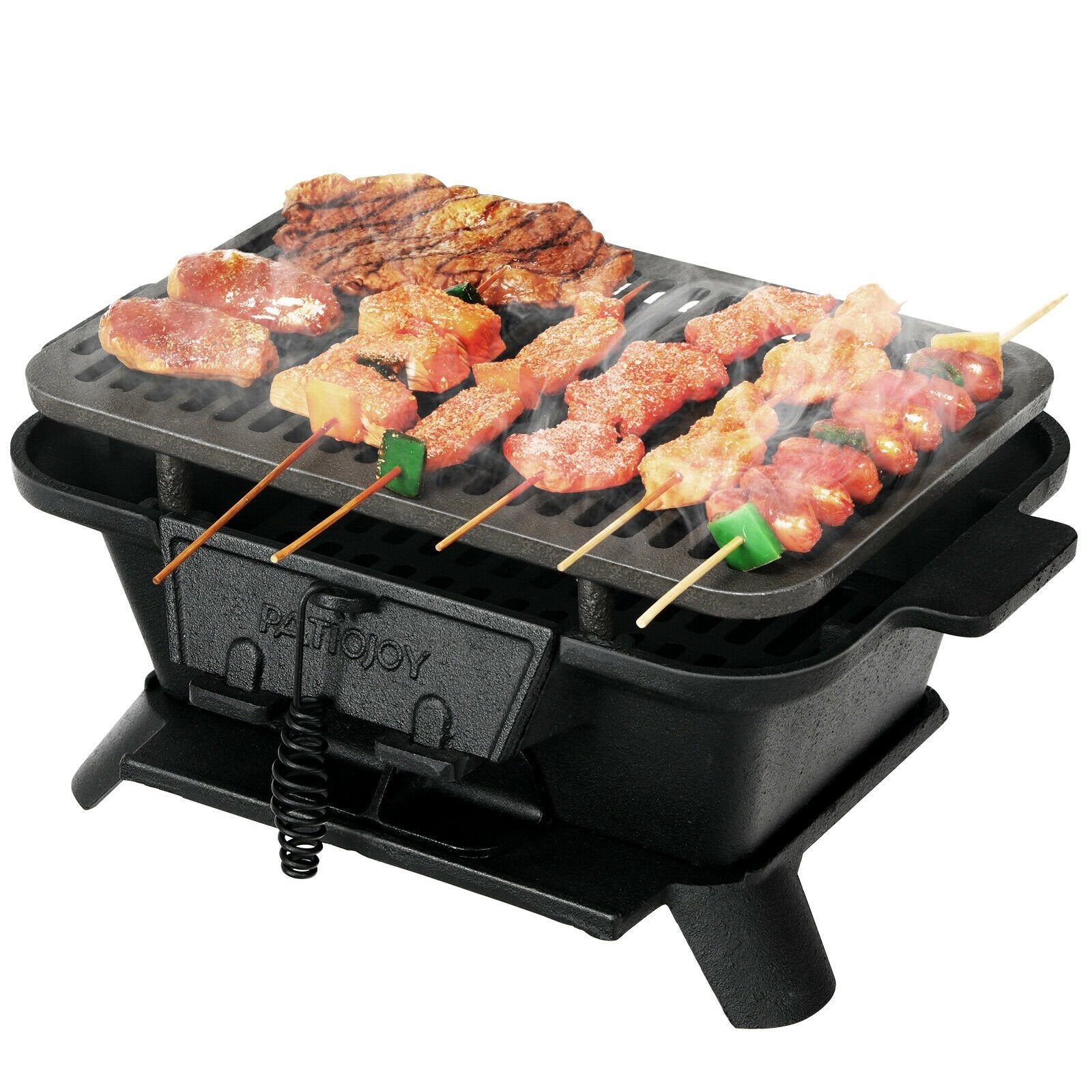 Heavy Duty Cast Iron Tabletop BBQ Grill Stove for Camping Picnic, Black - Gallery Canada