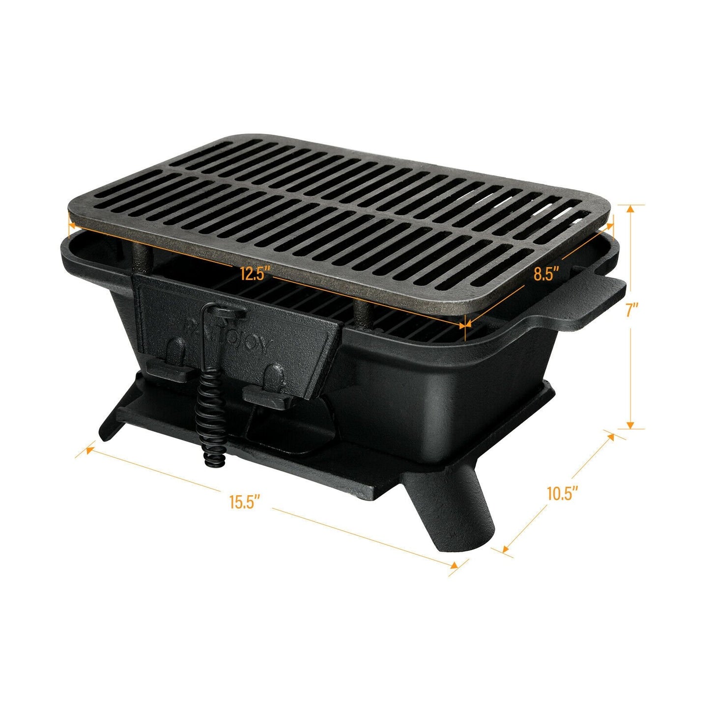 Heavy Duty Cast Iron Tabletop BBQ Grill Stove for Camping Picnic, Black - Gallery Canada