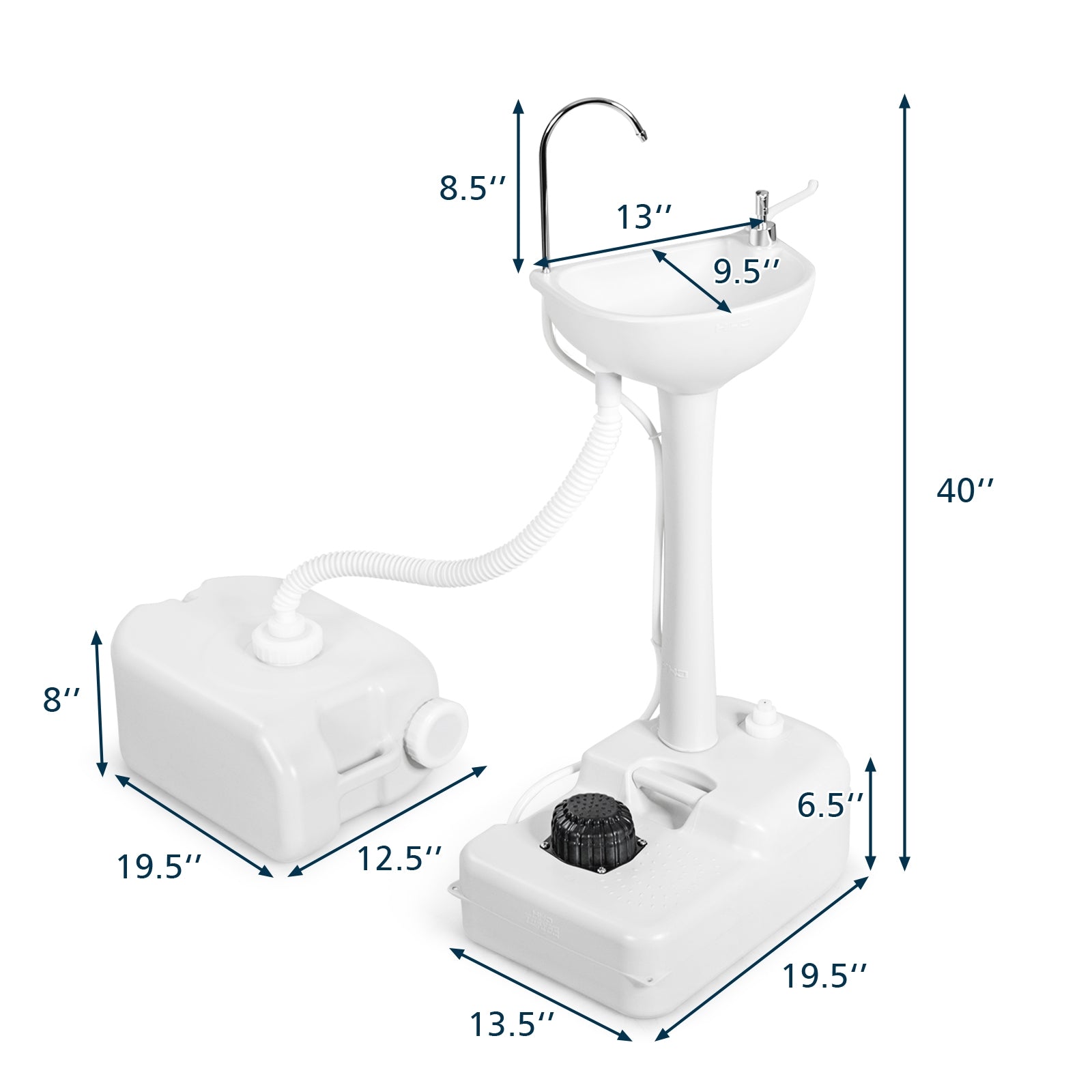 Camping Hand Wash Station Basin Stand with 4.5 Gallon Tank Camping Furniture at Gallery Canada