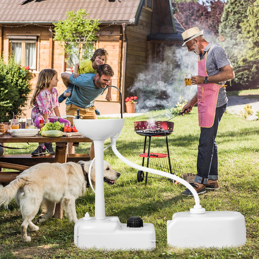 Camping Hand Wash Station Basin Stand with 4.5 Gallon Tank Camping Furniture As picture shows at Gallery Canada