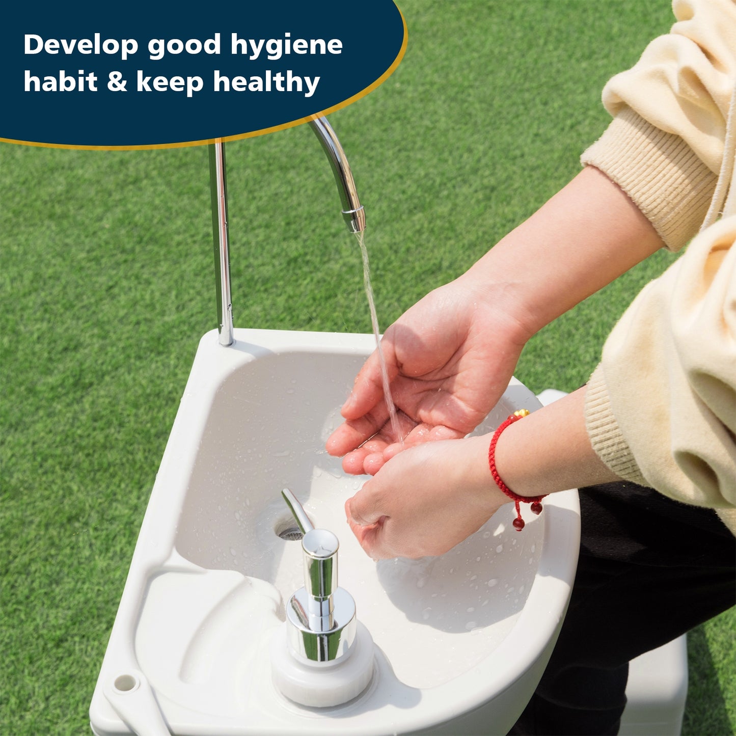 Camping Hand Wash Station Basin Stand with 4.5 Gallon Tank Camping Furniture at Gallery Canada