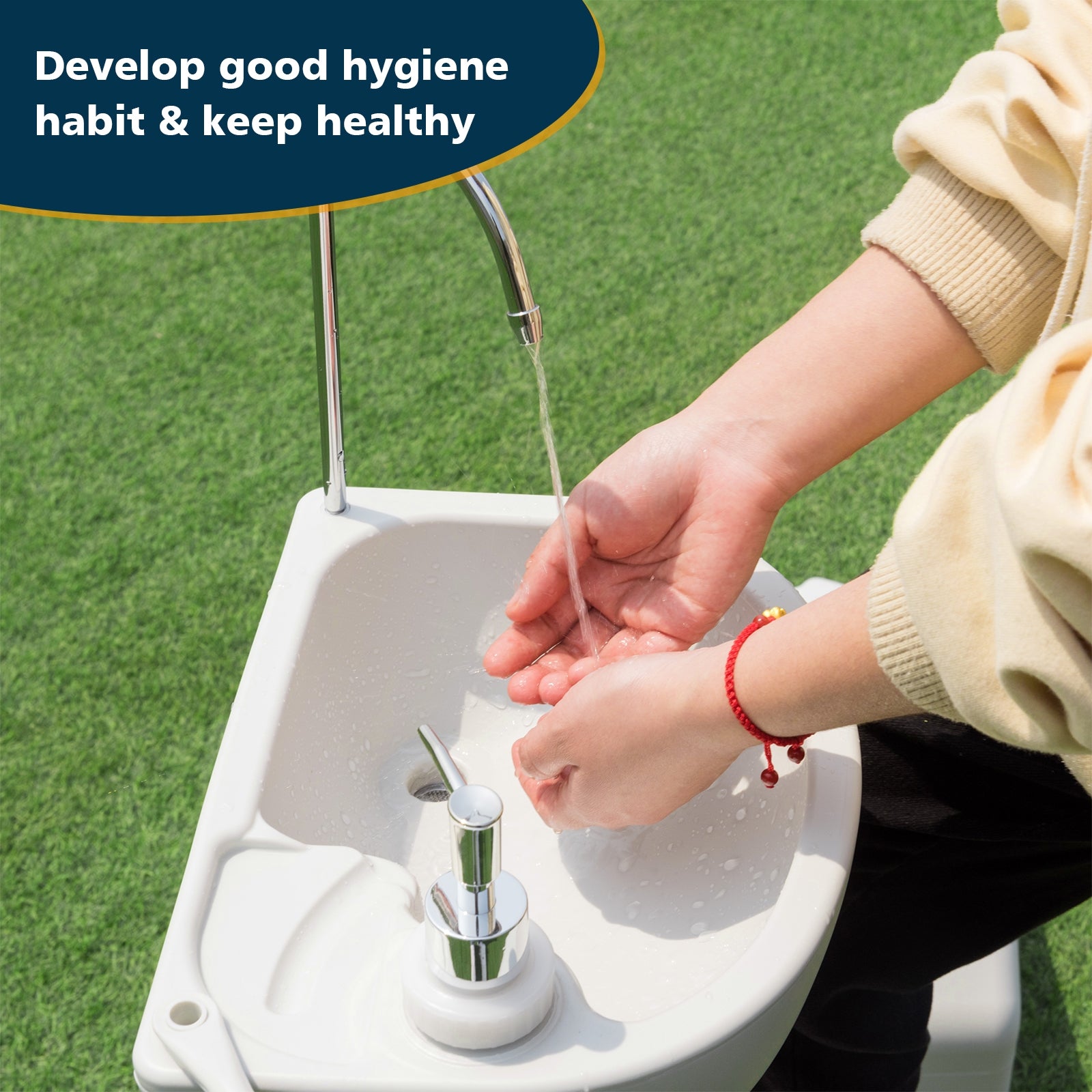 Camping Hand Wash Station Basin Stand with 4.5 Gallon Tank Camping Furniture at Gallery Canada